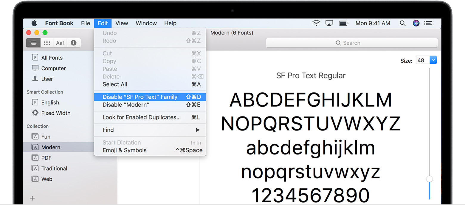 install new font mac