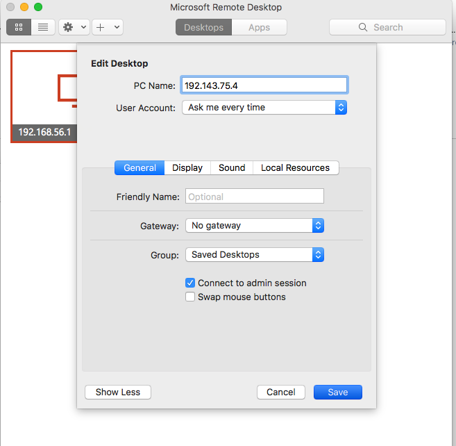 how to add pc on microsoft remote desktop on mac